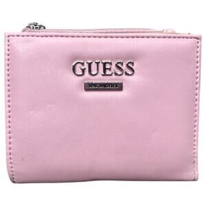 Guess Pink Leather Bifold Wallet Card Holder Coin Purse Los Angeles